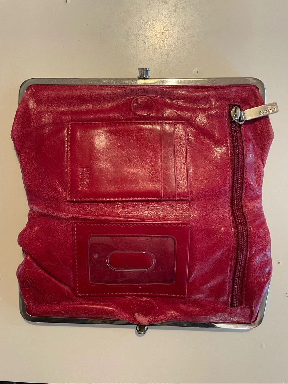 Red Hobo Lauren Clutch Wallet